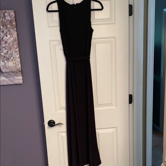 Roz & Ali Black Halter Maxi Gown for Cocktail - Picture 4 of 5